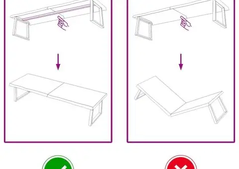 Blat de masă maro 180x60x(2-6) cm, lemn masiv stejar tratat - 5/5