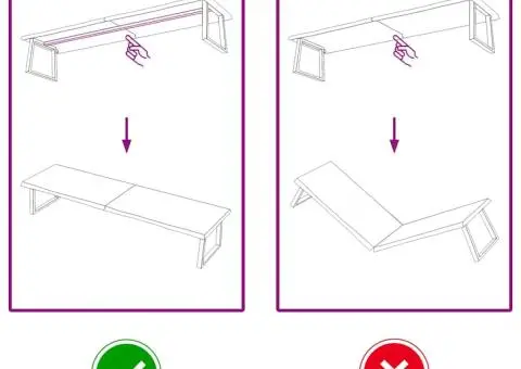 Blat de masă maro 220x50x(2-6) cm, lemn masiv stejar tratat - 5/5