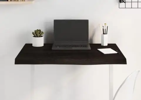 Blat de masă maro închis 100x40x2cm lemn masiv de stejar tratat - 1/5