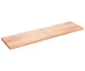 vidaXL Blat de masă maro 220x60x(2-6) cm, lemn masiv stejar tratat