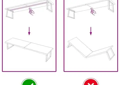 Blat de masă maro 220x60x(2-6) cm, lemn masiv stejar tratat - 5/5