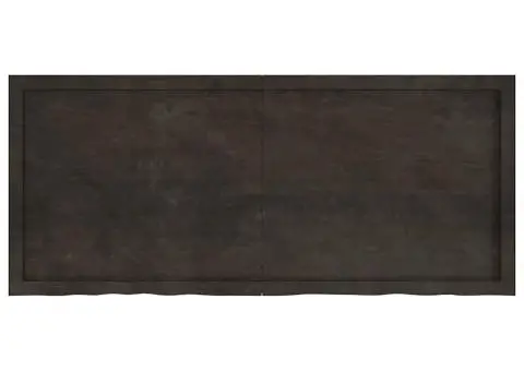 Blat de masă maro 140x60x(2-4) cm, lemn masiv stejar tratat - 3/5