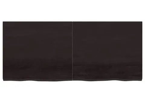 Blat de masă maro 140x60x(2-4) cm, lemn masiv stejar tratat - 4/5