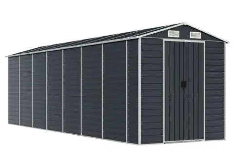 Șopron de grădină, antracit, 191x640x198 cm, oțel galvanizat - 2/5