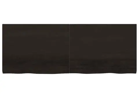 Blat de masă maro 160x60x(2-4) cm, lemn masiv stejar tratat - 4/5