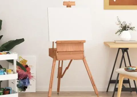 Suport de șevalet, 81x121x173 cm, lemn masiv de fag - 1/5