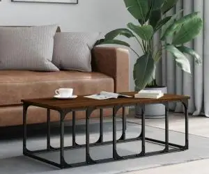 vidaXL Măsuță de cafea, stejar maro, 100x50x35,5 cm, lemn prelucrat