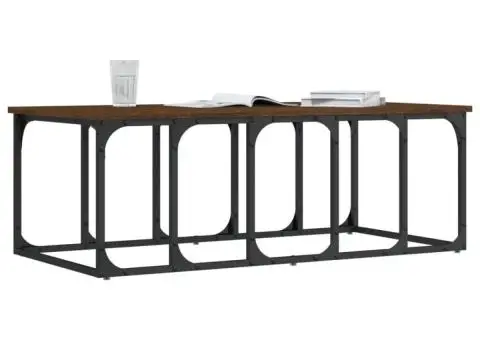 Măsuță de cafea, stejar maro, 100x50x35,5 cm, lemn prelucrat - 3/5