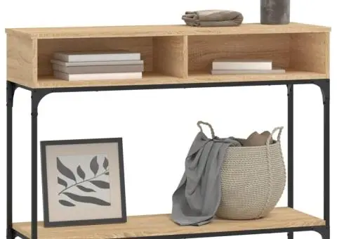 Măsuță consolă, stejar sonoma, 100x30,5x75 cm, lemn prelucrat - 3/5