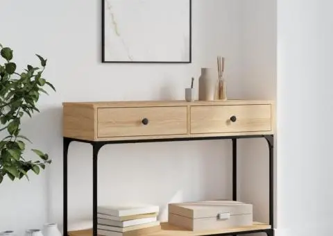 Măsuță consolă, stejar sonoma, 100x34,5x75 cm, lemn prelucrat - 1/5