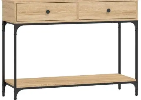 Măsuță consolă, stejar sonoma, 100x34,5x75 cm, lemn prelucrat - 2/5