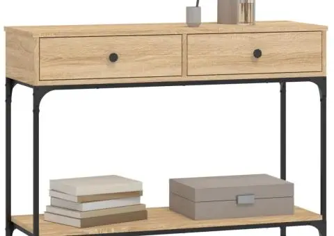 Măsuță consolă, stejar sonoma, 100x34,5x75 cm, lemn prelucrat - 3/5