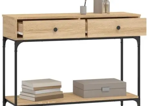 Măsuță consolă, stejar sonoma, 100x34,5x75 cm, lemn prelucrat - 4/5