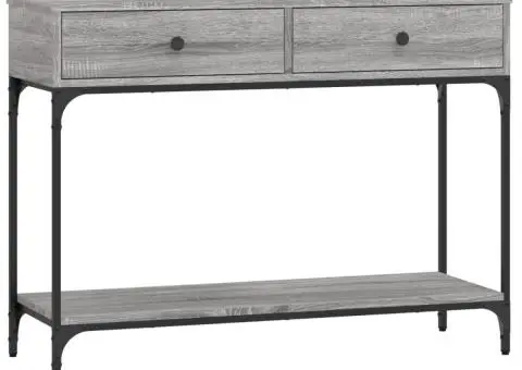 Măsuță consolă, gri sonoma, 100x34,5x75 cm, lemn prelucrat - 2/5