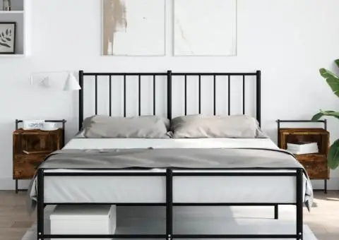 Noptiere de perete, 2 buc., stejar fumuriu, 40x30x61 cm, lemn - 1/5