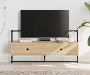 vidaXL Dulap TV montat pe perete, stejar sonoma, 100,5x30x51 cm, lemn