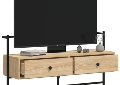 Dulap TV montat pe perete, stejar sonoma, 100,5x30x51 cm, lemn - 3/5