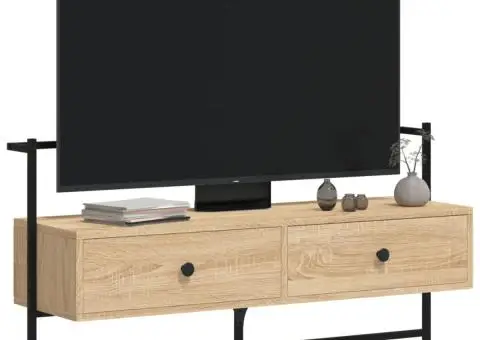 Dulap TV montat pe perete, stejar sonoma, 100,5x30x51 cm, lemn - 4/5