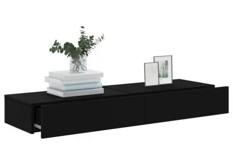 Dulapuri TV cu lumini LED, 2 buc., negru, 60x35x15,5 cm - 5/5