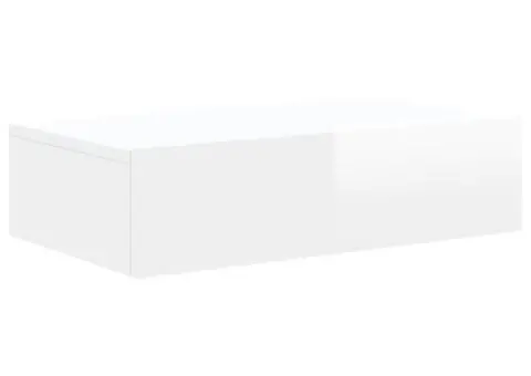 Comodă TV cu lumini LED, alb extralucios, 60x35x15,5 cm - 3/5