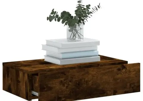 Comodă TV cu lumini LED, stejar fumuriu, 60x35x15,5 cm - 5/5