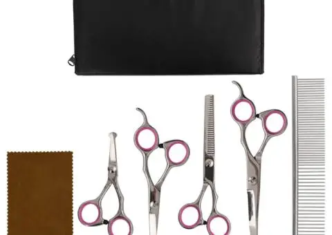 Set foarfece pentru îngrijirea câinilor 5 piese oțel inoxidabil - 1/5