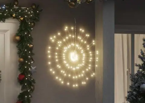 Lumini stelare de Crăciun 140 LED-uri, 4 buc., alb cald, 17 cm - 1/5