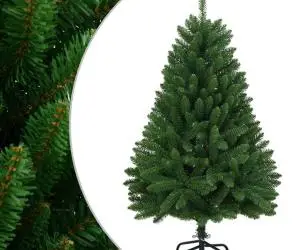 vidaXL Brad de Crăciun artificial cu suport și balamale, verde, 120 cm