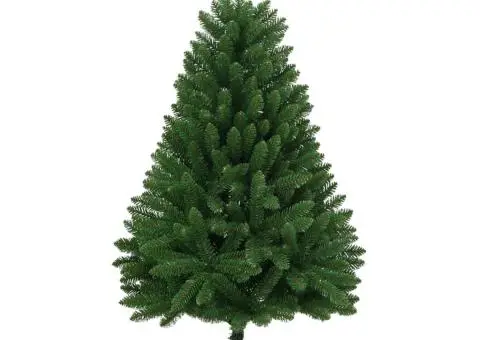 Brad de Crăciun artificial cu suport și balamale, verde, 120 cm - 2/5