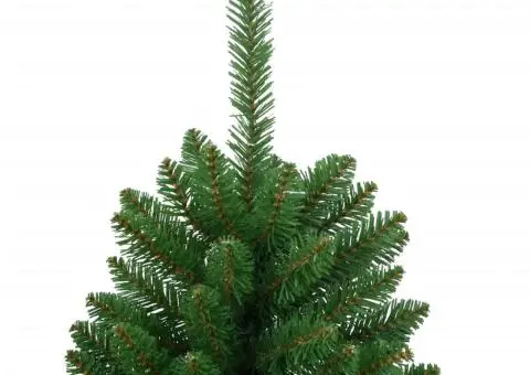 Brad de Crăciun artificial cu suport și balamale, verde, 120 cm - 5/5