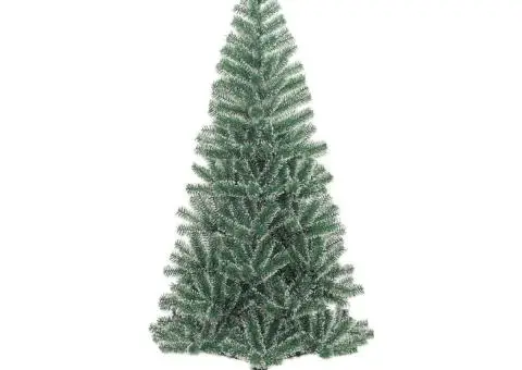 Brad de Crăciun artificial cu zăpadă pufoasă, verde, 210 cm - 2/5