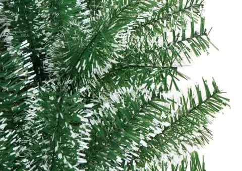 Brad de Crăciun artificial cu zăpadă pufoasă, verde, 210 cm - 4/5