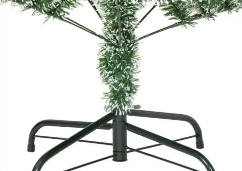 Brad de Crăciun artificial cu zăpadă pufoasă, verde, 210 cm - 5/5