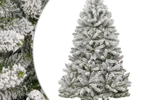 Pom de Crăciun artificial cu balamale și zăpadă 270 cm - 1/5