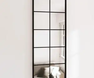 vidaXL Oglinzi de perete, 2 buc., negru, 100x40 cm, metal