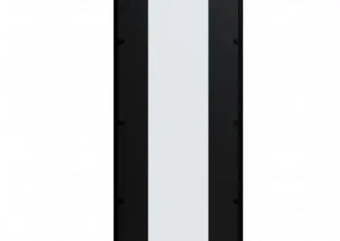 Oglinzi de perete, 2 buc., negru, 100x40 cm, metal - 5/5