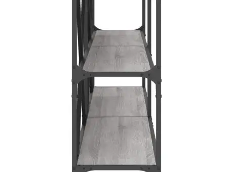 Masă consolă gri sonoma 180x30x75 cm Lemn prelucrat și fier - 5/5