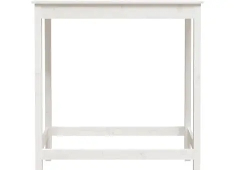 Masă de bar, alb, 100x50x110 cm, lemn masiv de pin - 5/5