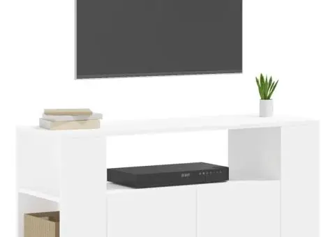 Comodă TV, alb, 102x34,5x43 cm, lemn prelucrat - 3/5