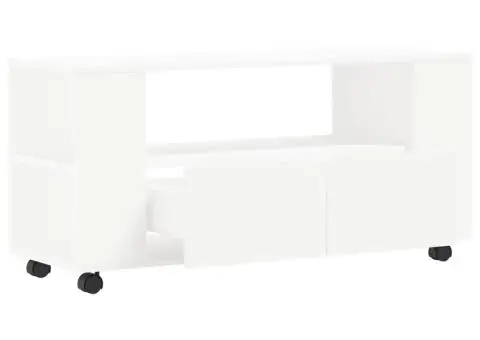 Comodă TV, alb, 102x34,5x43 cm, lemn prelucrat - 5/5