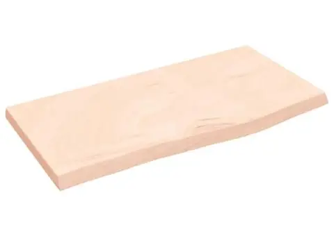 Blat de baie, 60x30x(2-4) cm, lemn masiv netratat - 2/5