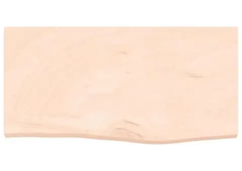 Blat de baie, 60x30x(2-4) cm, lemn masiv netratat - 3/5