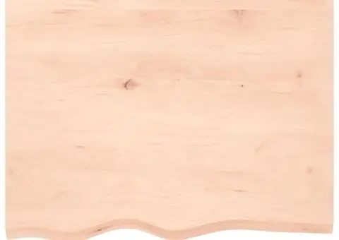 Blat de baie, 80x60x(2-4) cm, lemn masiv netratat - 3/5