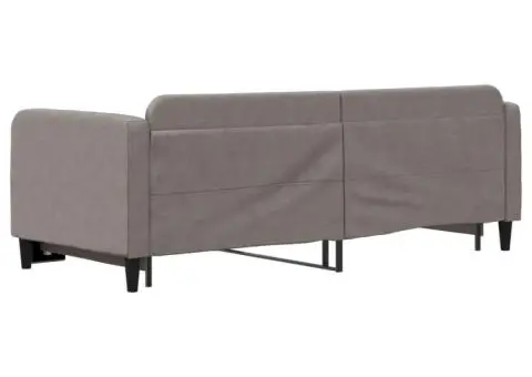 Pat de zi cu extensie, gri taupe, 80x200 cm, textil - 5/5