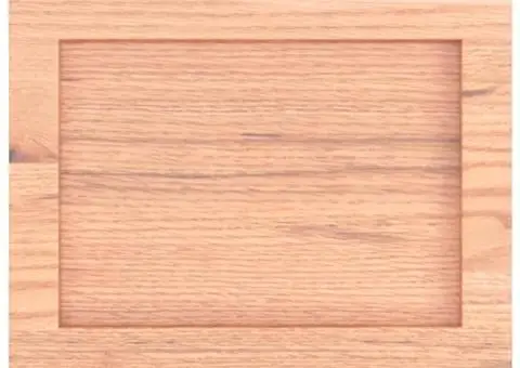 Blat de baie, maro deschis, 40x30x(2-4) cm, lemn masiv tratat - 4/5
