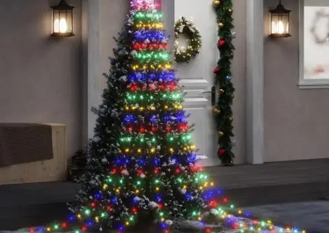 Instalație brad de Crăciun 320 LED-uri, multicolor, 375 cm - 1/5