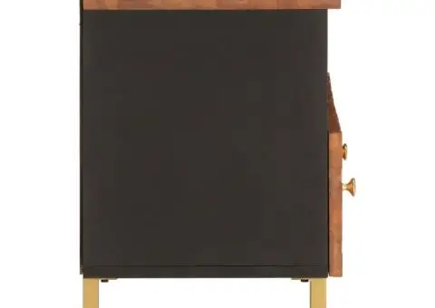 Dulap TV, maro și negru, 70x33,5x46 cm, lemn masiv de mango - 5/5