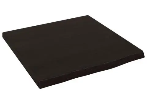Blat de baie, maro închis, 40x40x2 cm, lemn masiv tratat - 2/5