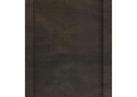 Blat de baie, maro închis, 40x60x(2-4) cm, lemn masiv tratat - 4/5