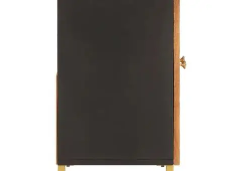 Dulap pentru chiuvetă de baie, maro și negru, lemn masiv mango - 5/5